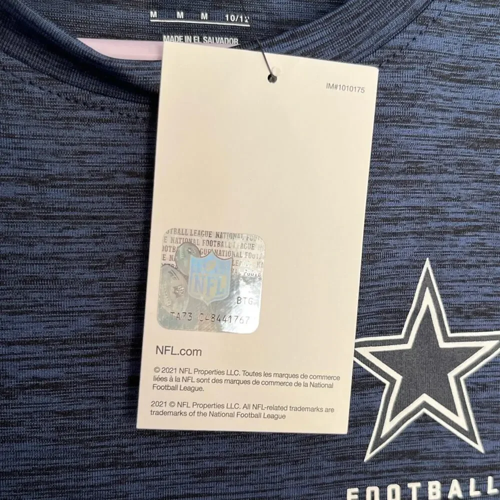 Kids Nike Dri-Fit NFL Dallas Cowboys Long Sleeve T Shirt Size Medium (10/12)